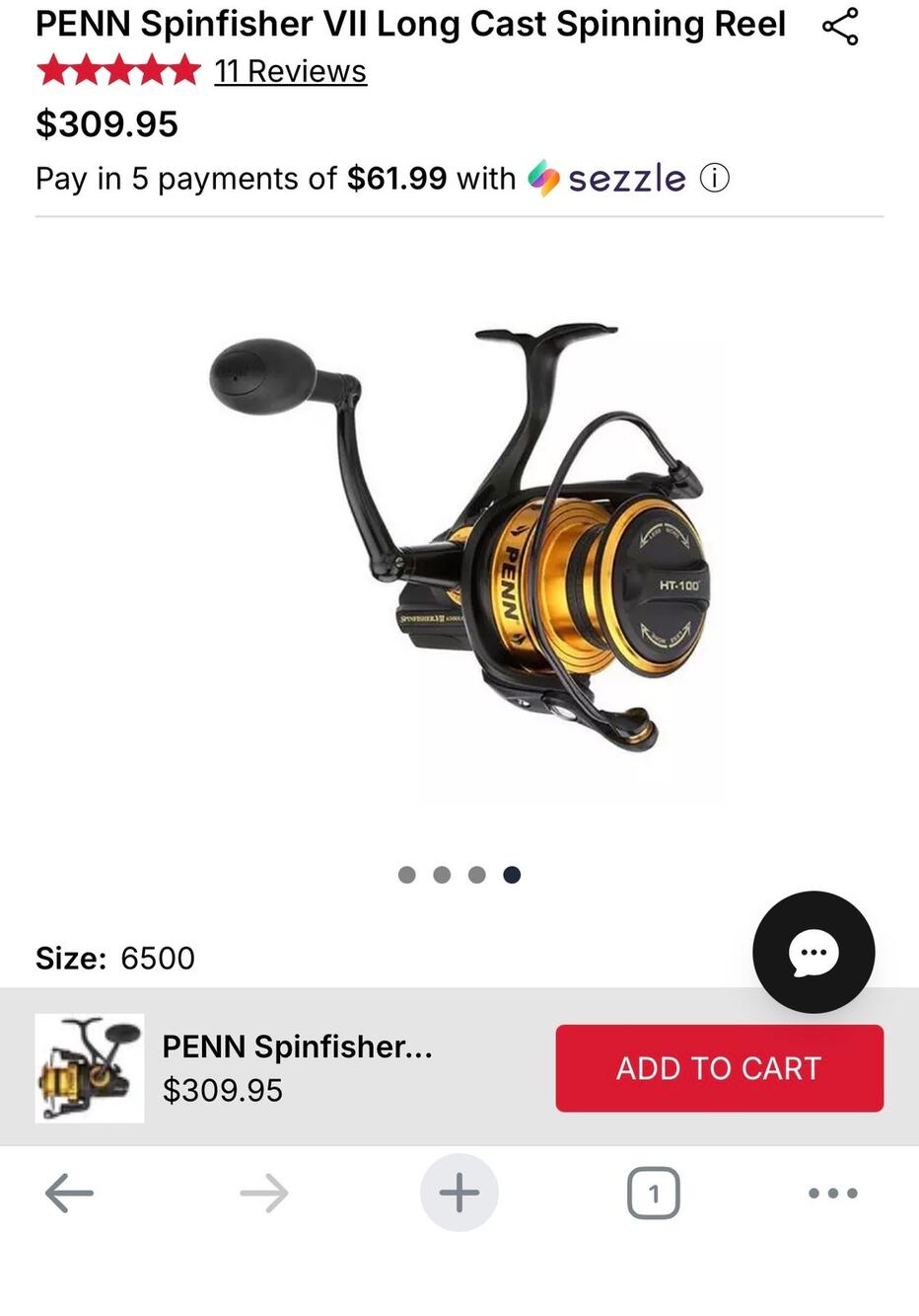 PENN Spinfisher VII 6500 Long Cast Spinning Reel